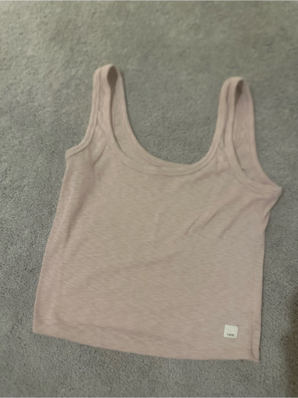 Vuori Ribbed Scoop Tank Top - Dusty Mauve